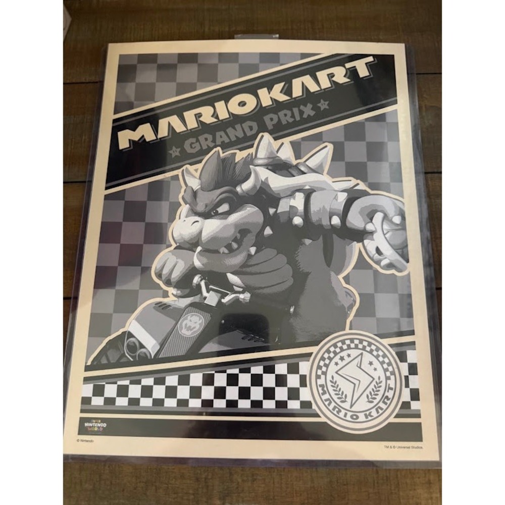 Super Nintendo‎ World Mario Kart Grand Prix Bowser Race Poster Universal Studios